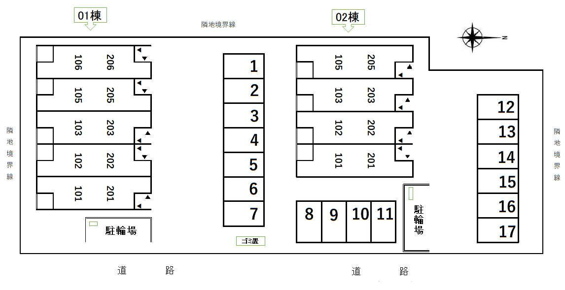 グッディーハウスⅠの区画図