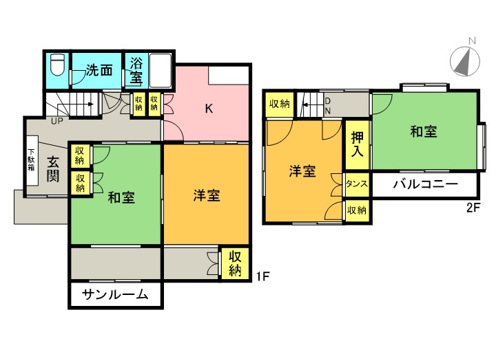 敦賀市萩野町中古物件の間取り