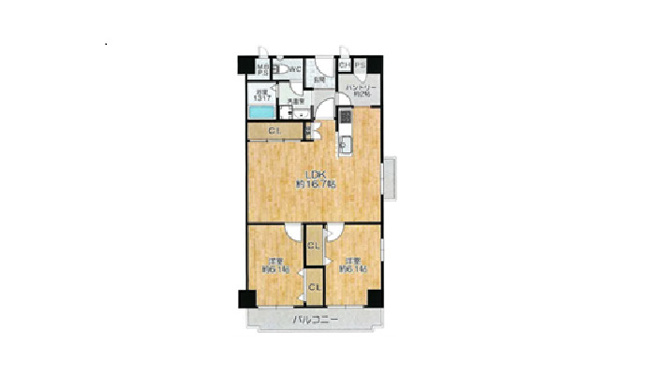 【間取り】 | ストーク天神ハイム | 全面リフォーム済♪(2025年9月完了)上層階の南西角部屋！