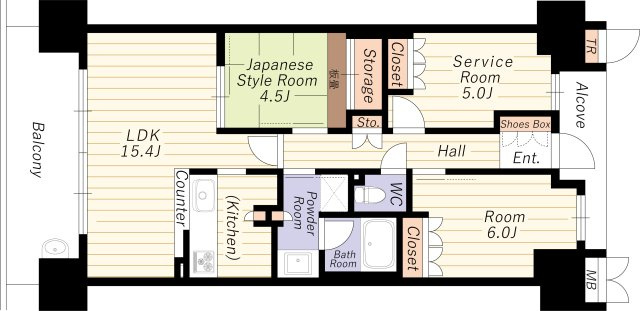 【間取り】 | シティオアシス東三国 | 眺望良好・令和７年１０月室内一部改装済・ペット飼育可