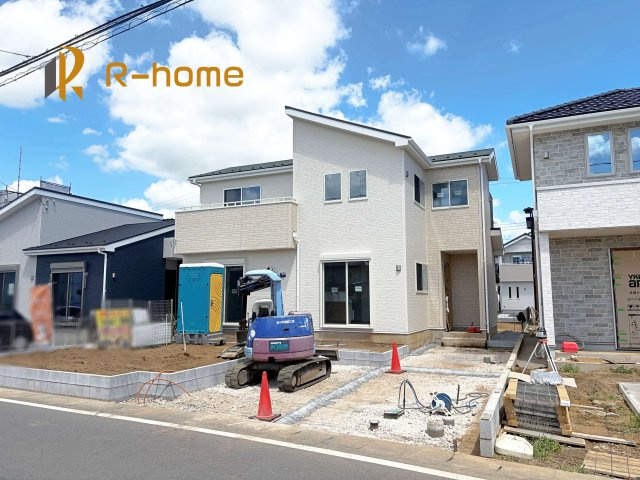 土浦市板谷4丁目25-P1　新築戸建て　9号棟の外観|近隣の同仕様完成物件をご見学いただけます♪