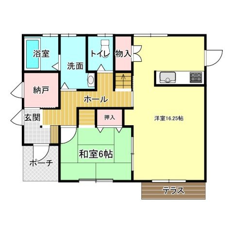 南矢幅第８中古住宅の間取り