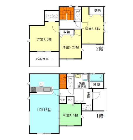 【間取り】 | グラファーレ前橋市関根町ー③ | 玄関には嬉しいシューズインクローク完備！
全居室暖かな南向きの間取り！