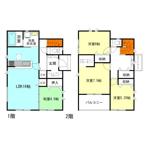 【間取り】 | グラファーレ前橋市関根町ー② | 玄関には嬉しいシューズインクローク完備！
水回りを最短距離で結んだラクラク家事！