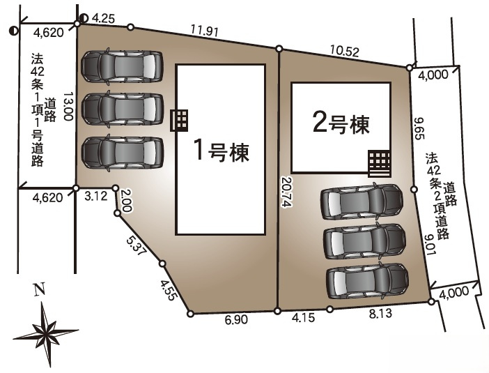 松本市今井の区画図