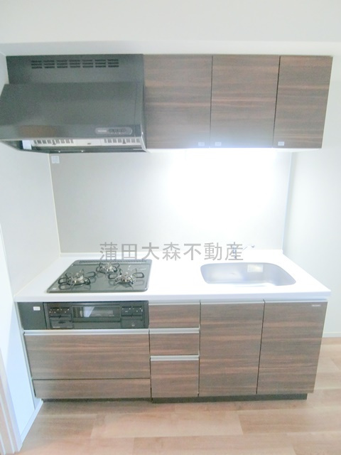 天晴(アッパレ)のキッチン|グリル付き3口ガスコンロのシステムキッチン