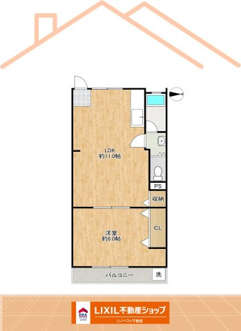 ハイツ巽の間取り|令和5年12月改修工事済み！
現在賃貸中のため、すぐに収益に繋がります♪