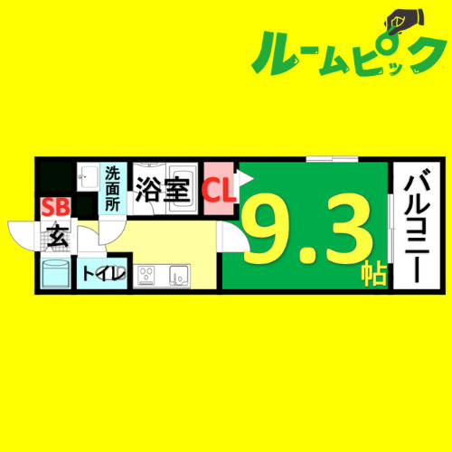 ルクレ新栄レジデンス　名古屋市賃貸　仲介手数料無料の間取り