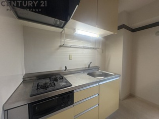 2口ガスコンロ付で機能的なキッチンです！
