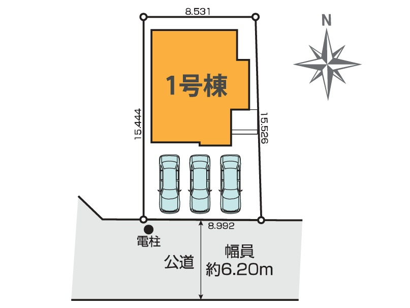KEIAI GRACE 所沢市所沢新町　新築戸建　全１棟の区画図