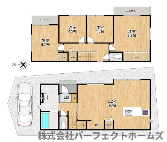 牧野本町二丁目1期1号地の間取り
