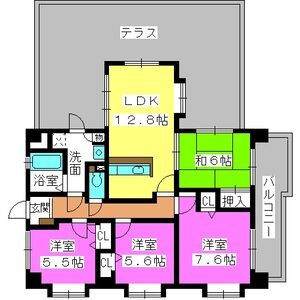プレステージ和白Vの間取り