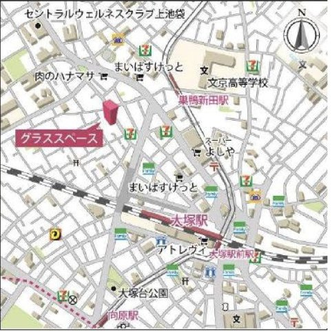 グラススペースの地図