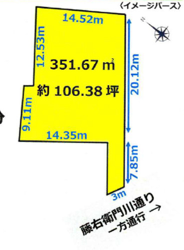 【土地図】 | 建築条件無　売地　浦和駅