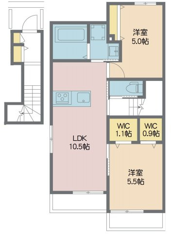 【間取り】 | fonderia | 2ヵ所のWICがあるお部屋です。