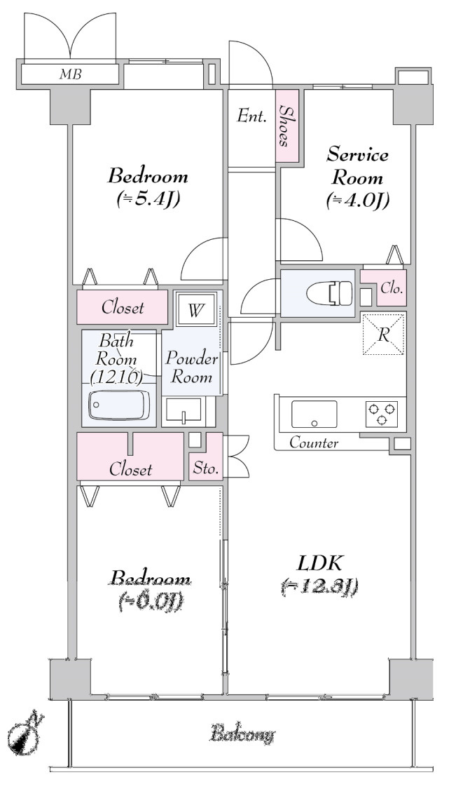 グランデマール鶴見【仲介手数料無料】の間取り