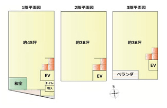 【間取り】 | 甲府市宝2丁目　売り店舗+住居　敷地76坪南道路