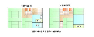 【間取り】 | 甲府市宝2丁目　売り店舗+住居　敷地76坪南道路
