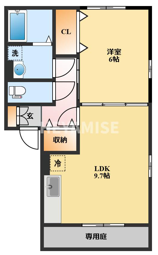 スカイコート大村B棟の間取り