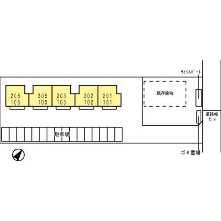 セジュールナガイの区画図