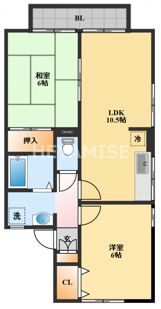 セジュール坂口B棟の間取り
