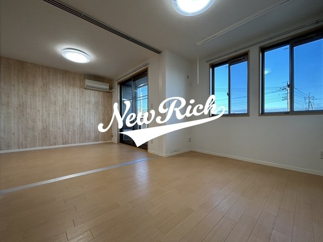 渋川市半田のアパートのバルコニー