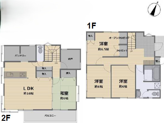 【間取り】 | 上尾市原市 | 人気の2階リビング　在宅ワークにも