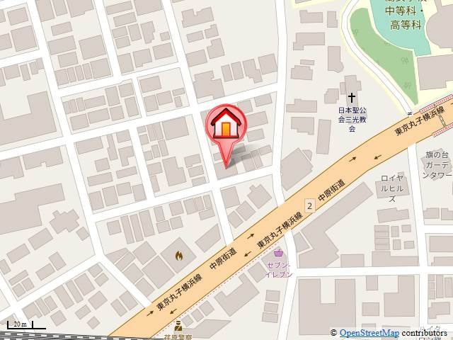 旗の台コーポの地図