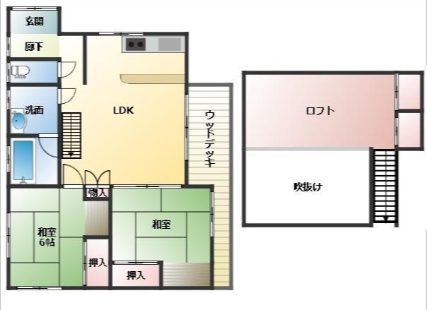 【間取り】 | 【森の中の家】那須町富岡　中古住宅