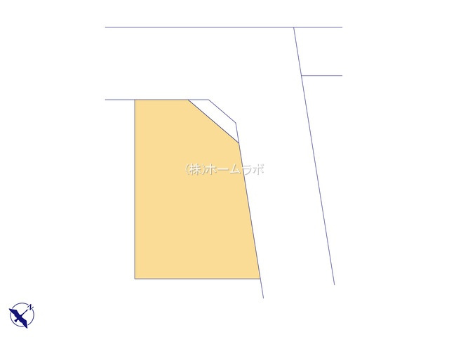 【中古】鶴ヶ島市新町リフォーム中古住宅の区画図|解放感ある角地です！