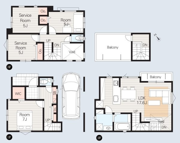 オーシャンビュー！海まで徒歩5分の海を感じられる駅近の新築物件の間取り