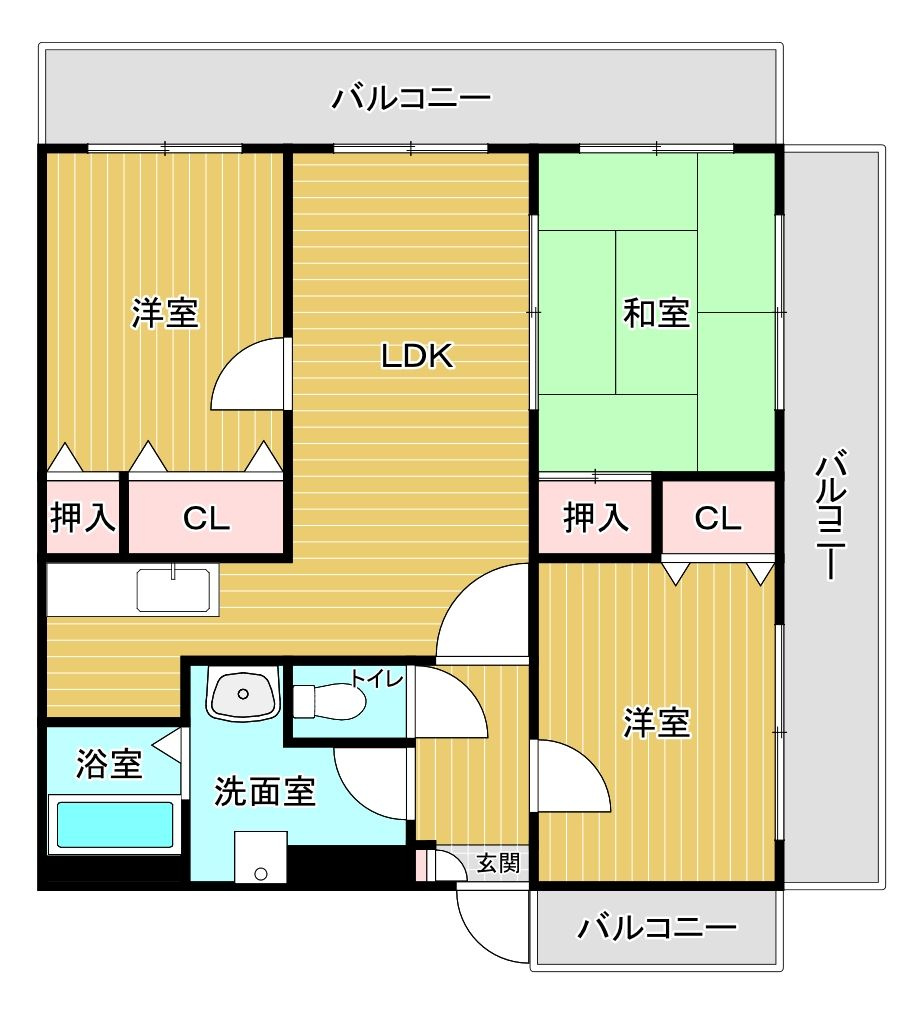 ジュネス下原の間取り
