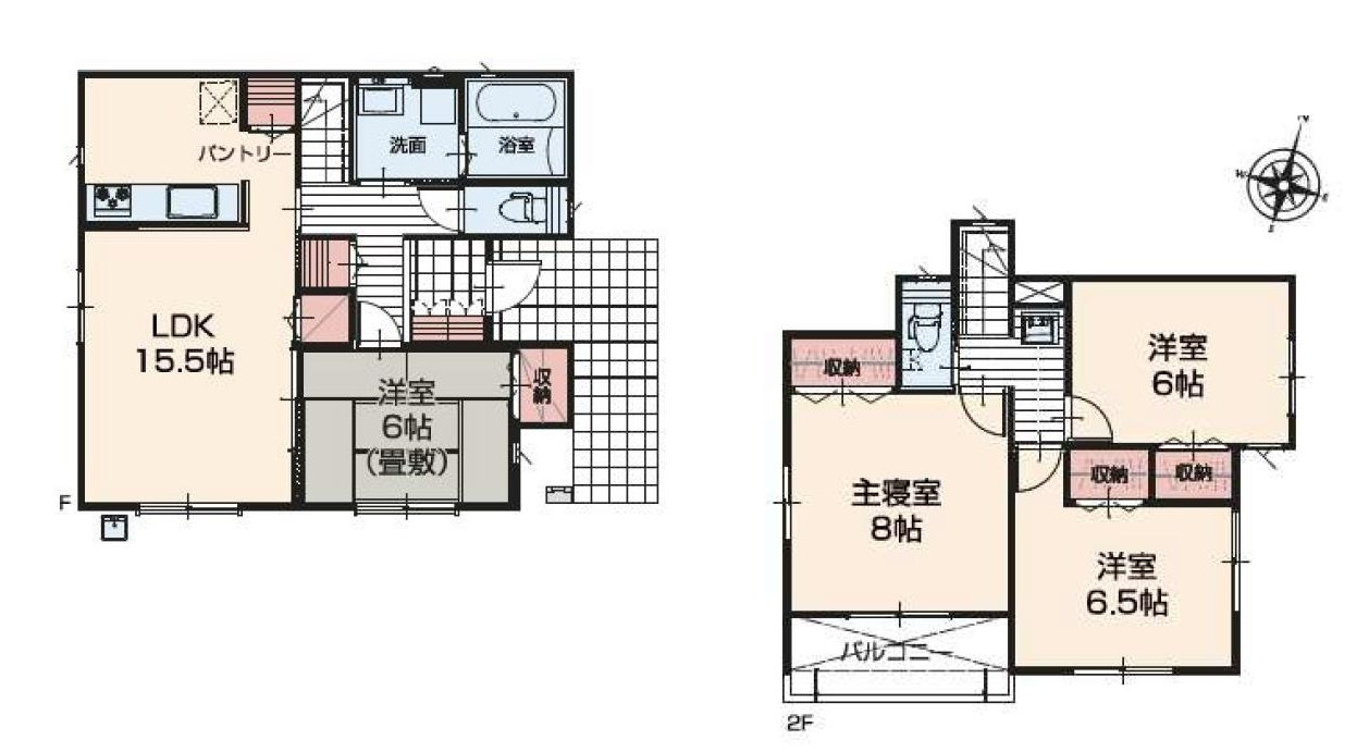 自然と調和する鎌倉二階堂の新築住宅の間取り