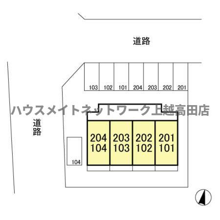 コーポパピヨンの区画図|配置図