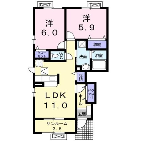 インフィニティーＣの間取り