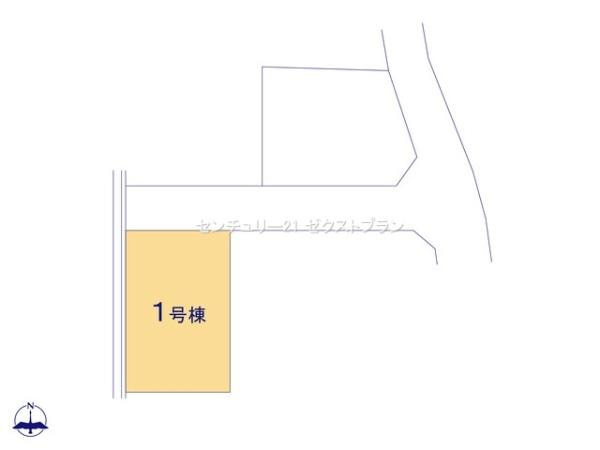 渋川行幸田第2 1号棟の区画図|区画図