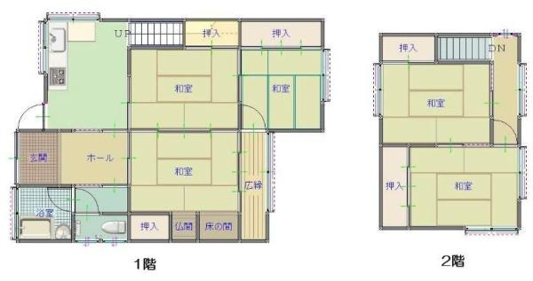 和歌山市島橋東ノ丁　中古戸建の間取り
