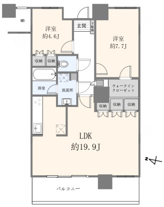 イーストコモンズ清澄白河セントラルタワーの間取り