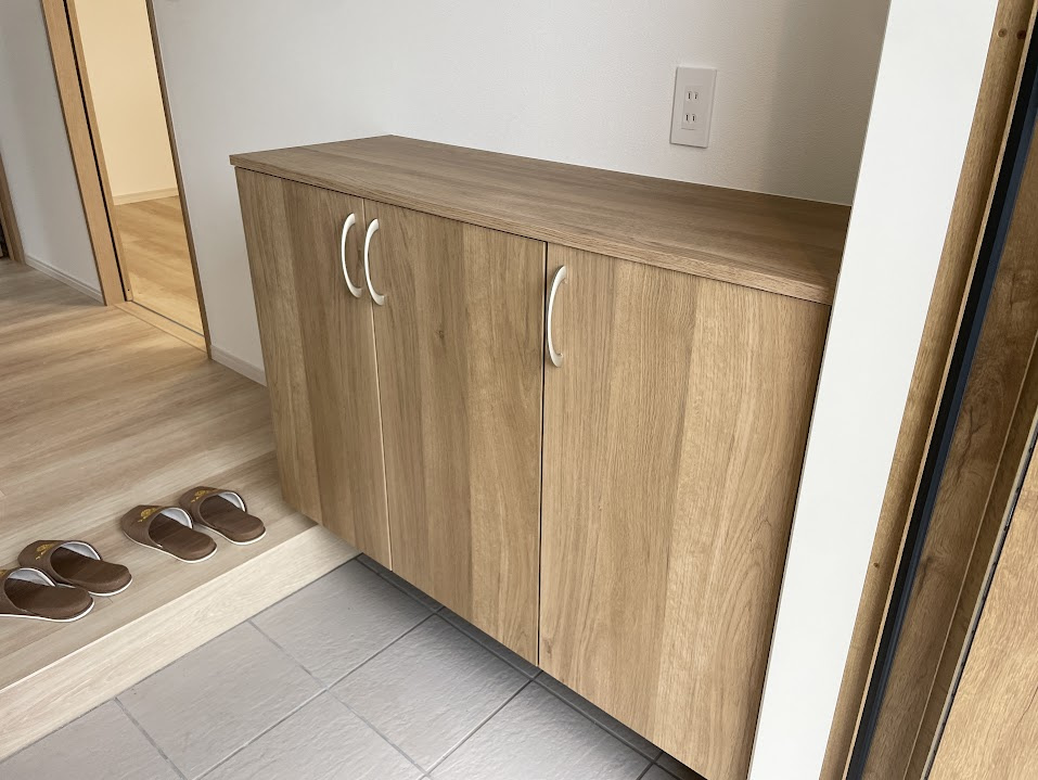東根市神町西【建売】の収納|大きいシューズボックスはどんどん増える靴を散らかさずに収納できます。