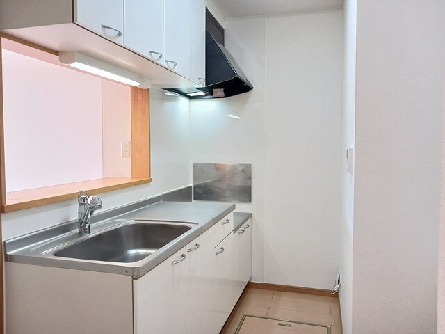 グランドソレイユⅡのキッチン|コンパクトなキッチンで掃除もラクラク