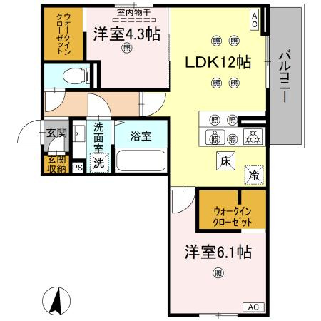 【間取り】 | クランツ北井門Ｃ
