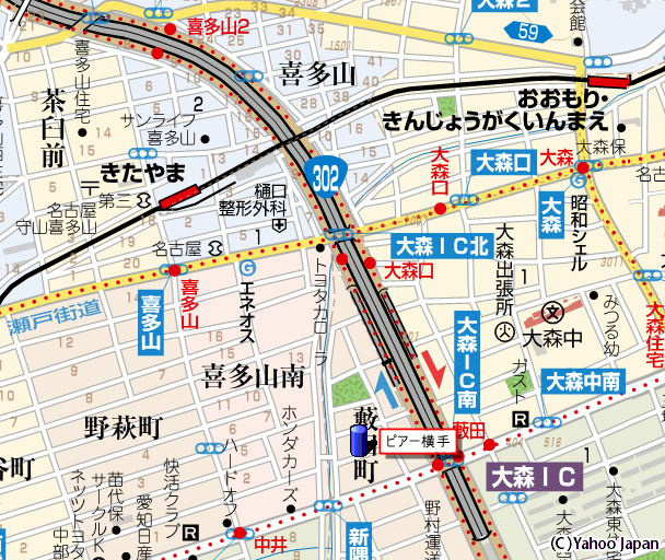 ピアー横手の地図