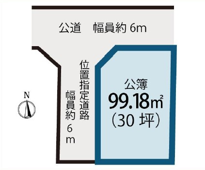 坂戸市伊豆の山町売地の土地図
