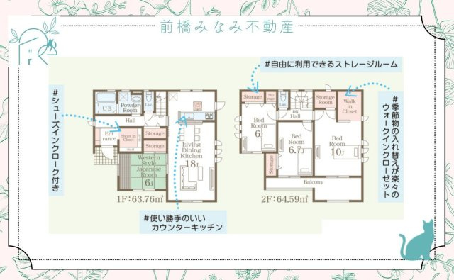 渋川市八木原第13　３号棟(全５棟)　リーブルガーデン　新築建売分譲の地図