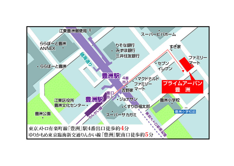プライムアーバン豊洲の地図