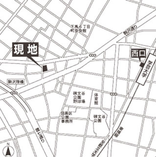 ガーデンコート下馬の地図