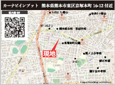 仲介手数料不要　KEIAIスターTERRACE東区京塚本町1期【尾ノ上小・錦ヶ丘中】の地図|カーナビ➡東区京塚本町16-12