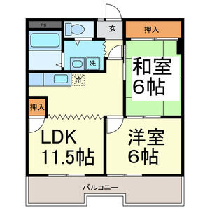【間取り】 | サンパーク大鐘Ⅲ