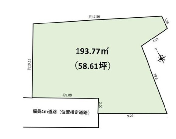 坂戸市泉町売地の土地図