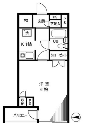 【間取り】 | フレックス板橋 | 月額55,000円の賃料となっています。